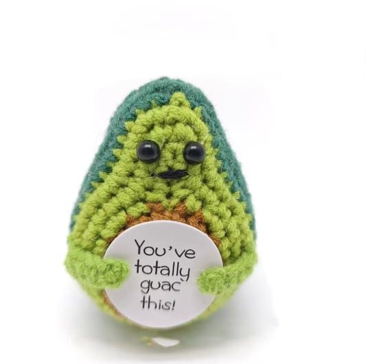 Positive Avocado Crochet Plush