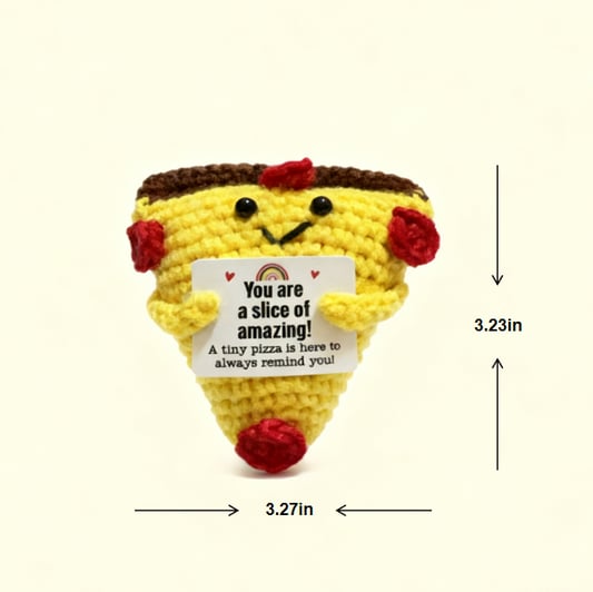 Crochet Pizza Plush Affirmation Toy