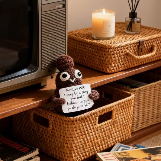 Crochet Positive Poo Plush Toy