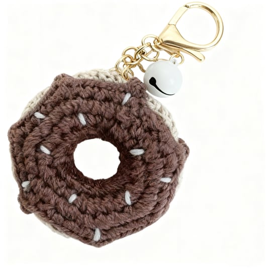 Crochet Chocolate Donut Pendant DIY Kit