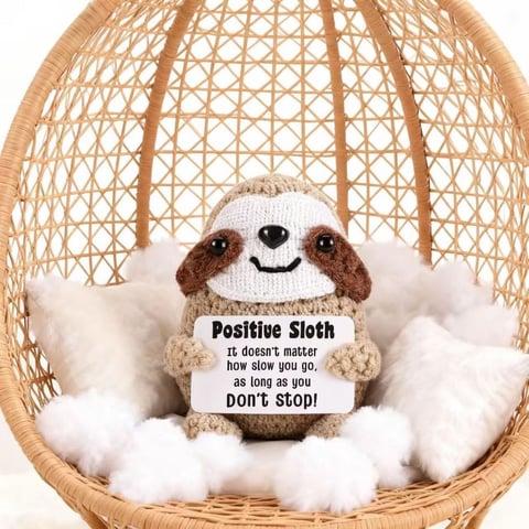 Beginner Crochet Sloth Keychain Kit