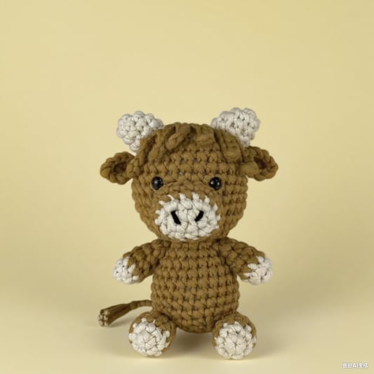 Crochet Highland Cow Doll Kit Beginner Craft Set