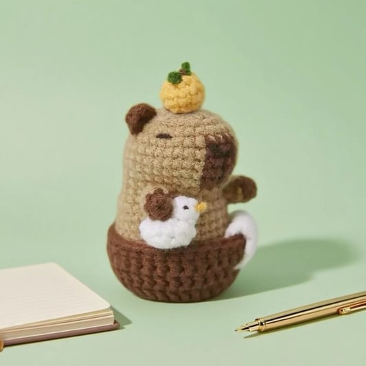 Crochet Capybara Backpack Pendant Doll Kit