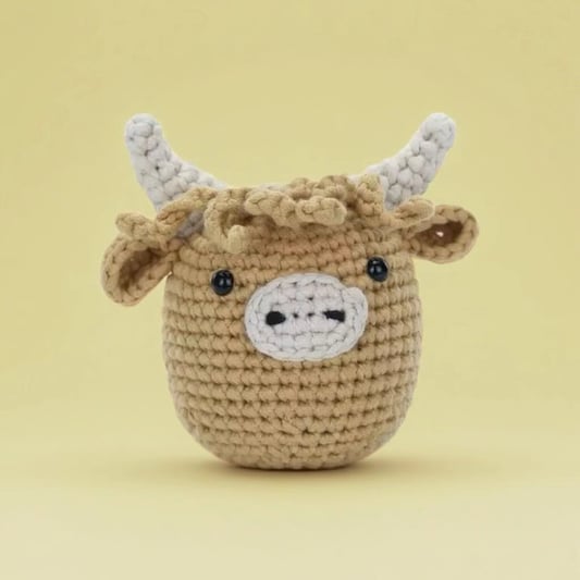 Crochet Small Cow Doll Kit Soft Plush Toy