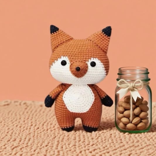 Crochet Fox Amigurumi Kit Handmade Animal Doll