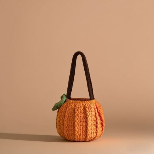 Crochet Pumpkin Handbag DIY Kit