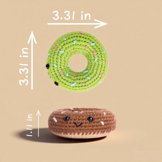 Crochet Donut Plush Amigurumi Kit
