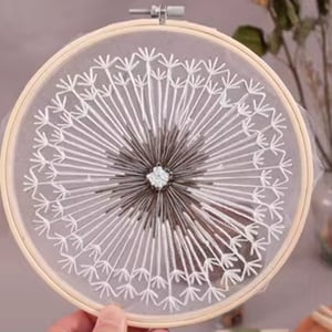2024 Hot Sell Beginner DIY Embroidery Hollow Fabric Knitting Hoop Kits