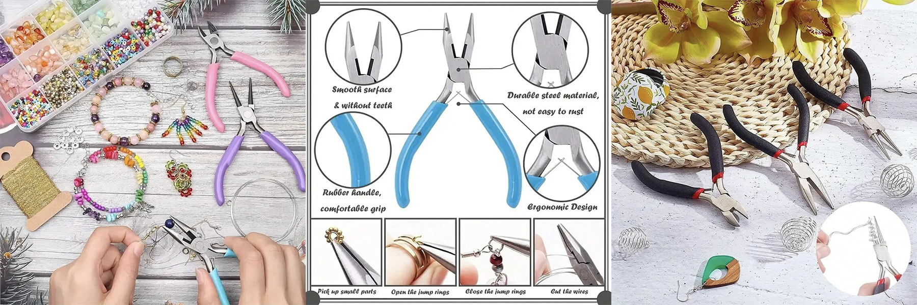 Mini Pliers Handle Anti-slip Fixing DIY Making and Repair Jewelry Tool