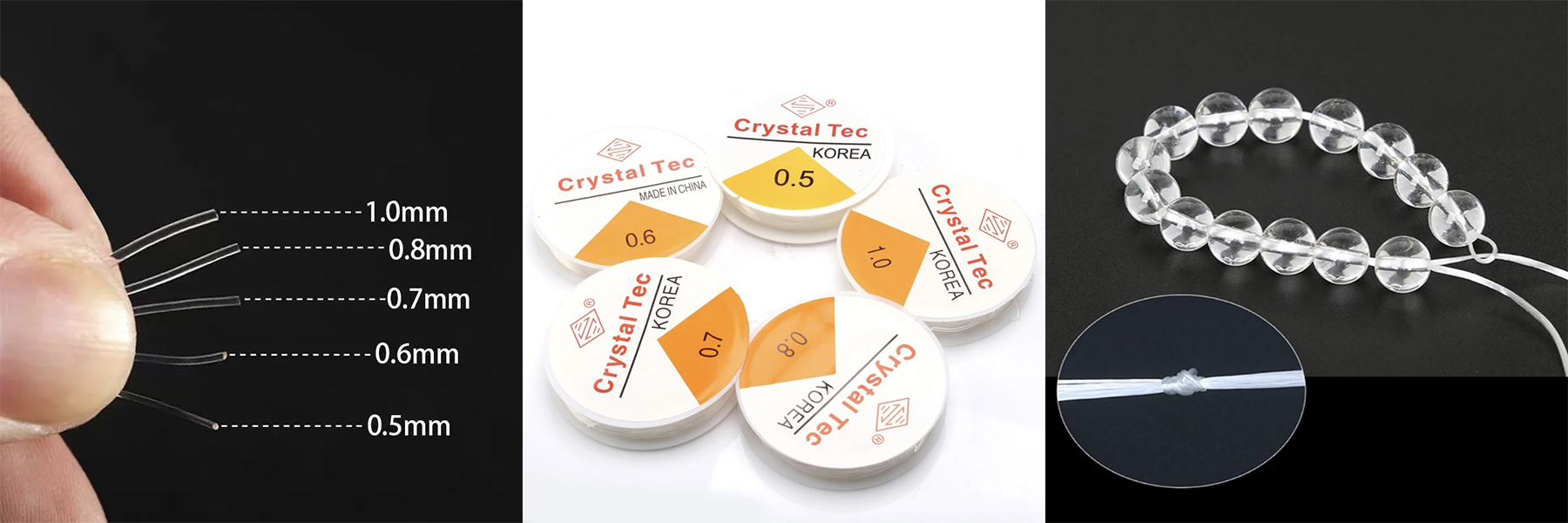 Transparent Stretchy Beading Thread Nylon Fibre Elastic Beaded Threads
