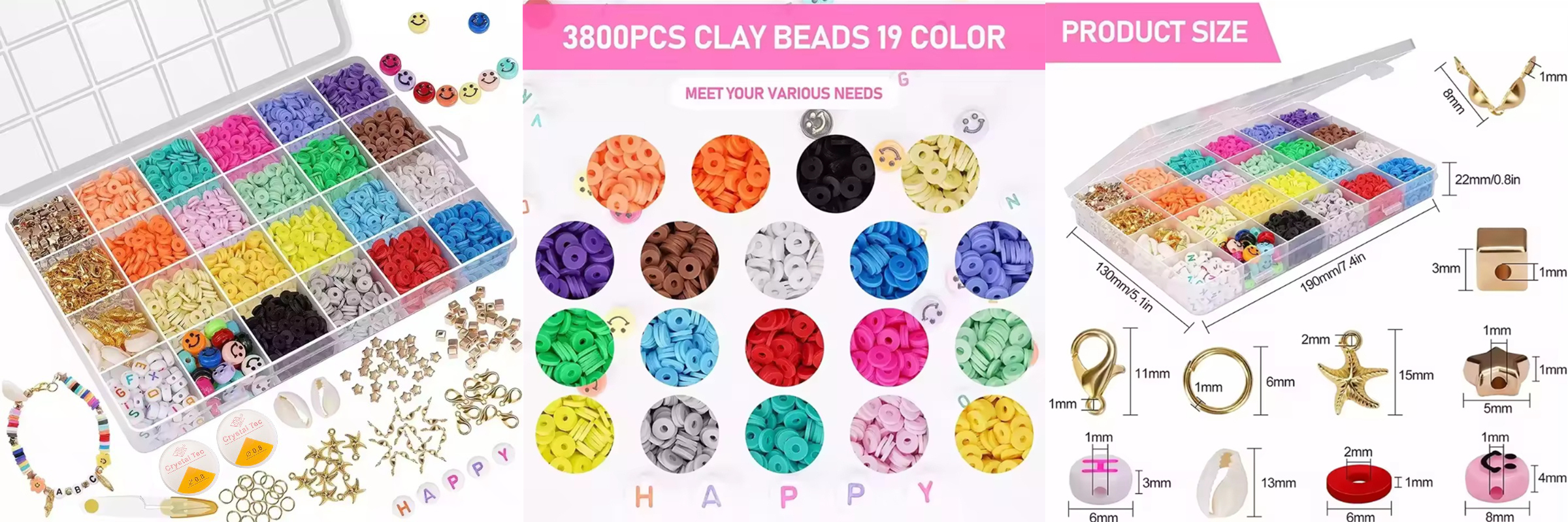 6mm Clay Spacer Beads Kits Exceptional Selection