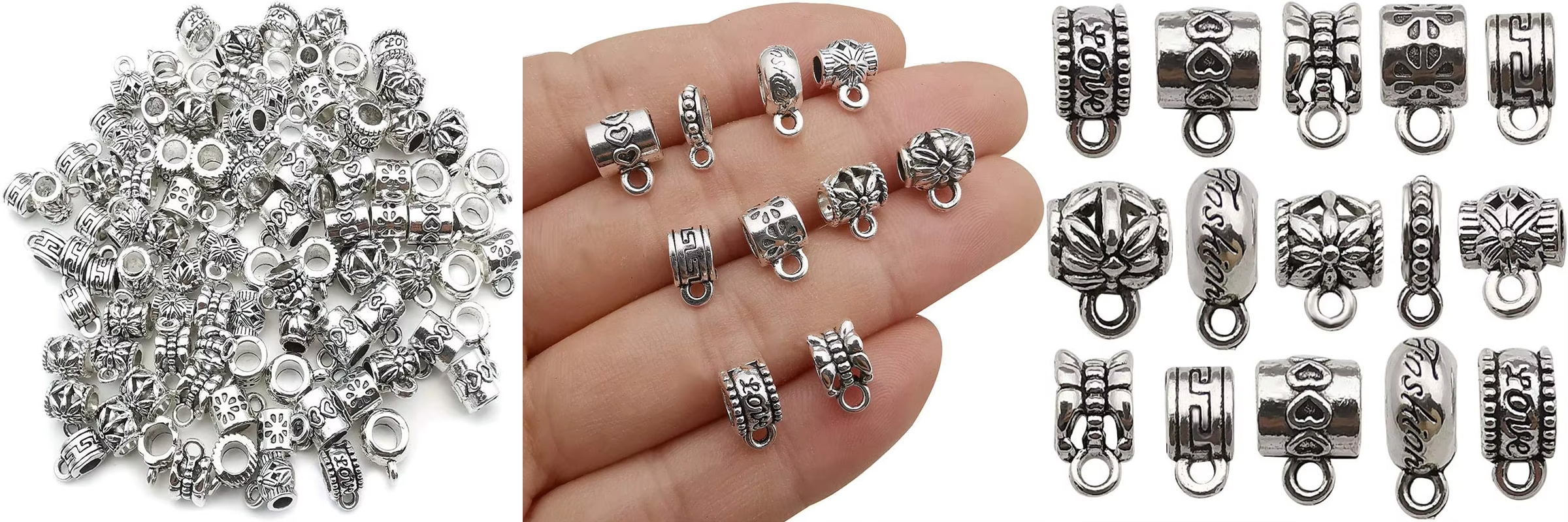 Selling Clasp Bail Tube Beads Loose Spacer Beads Hanger Charms