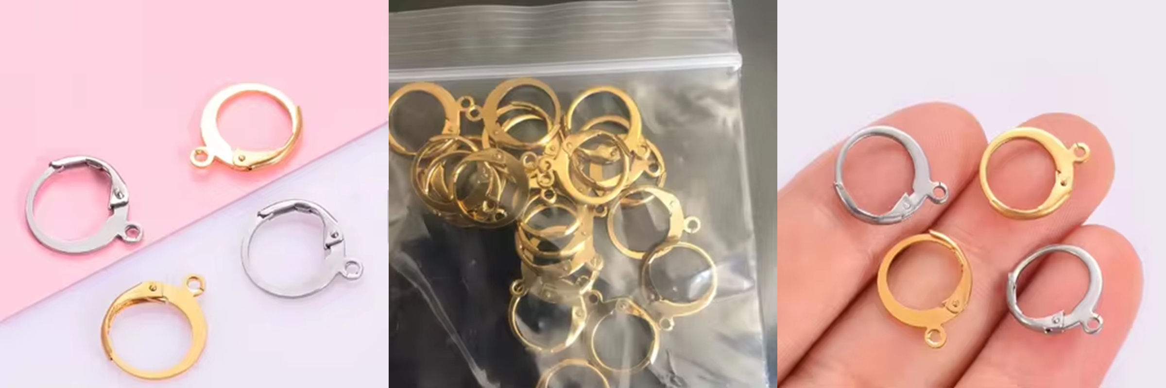 Hypoallergenic Stainless Steel French Earring Ear Clasps Base