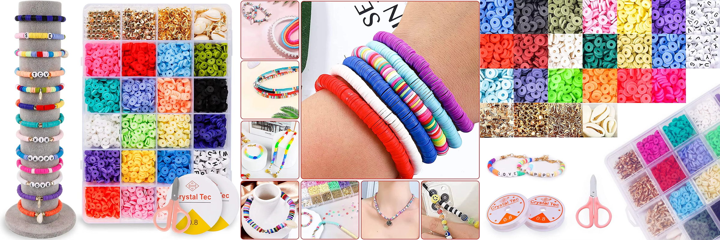 Heishi Clay Bead Bracelet Kit