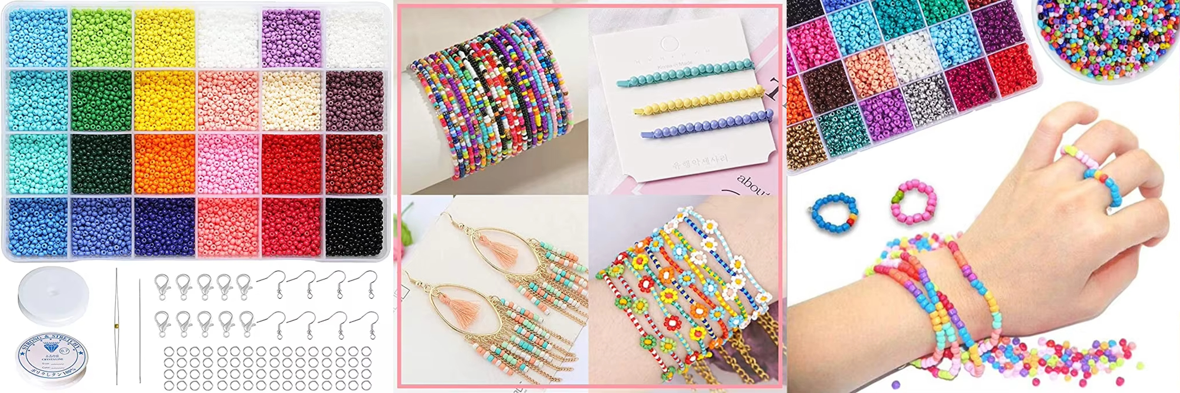 Direct Selling 2mm Glass Solid Seed Beads Kits