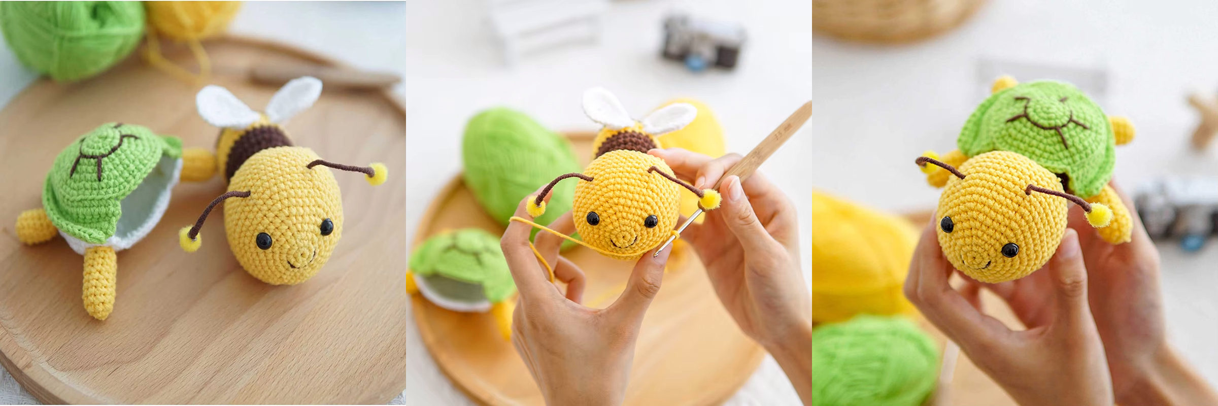 Wholesale Crochet Doll Set Yarn DIY Knitting Turtle Doll Pendant Kits