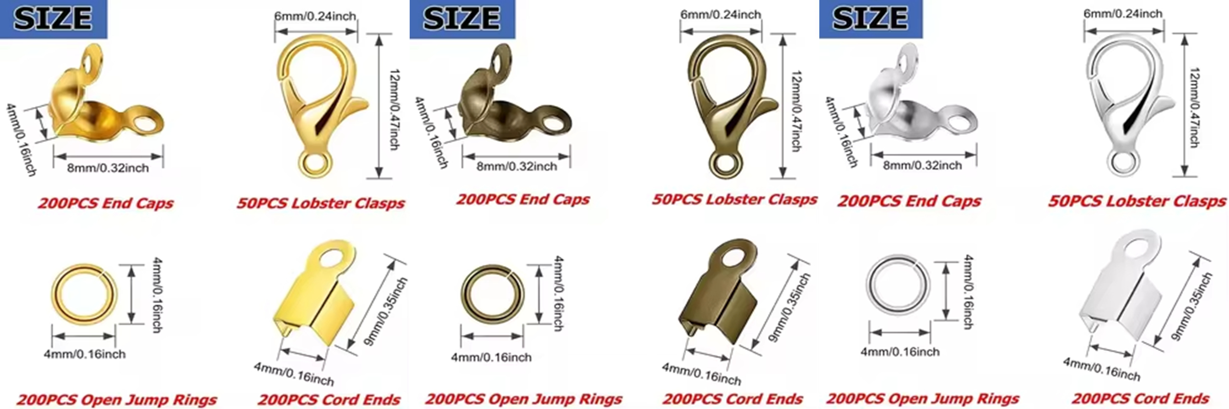 Wholesale Alloy Jewelry Making Supplie Lobster Clasp Fashion Component