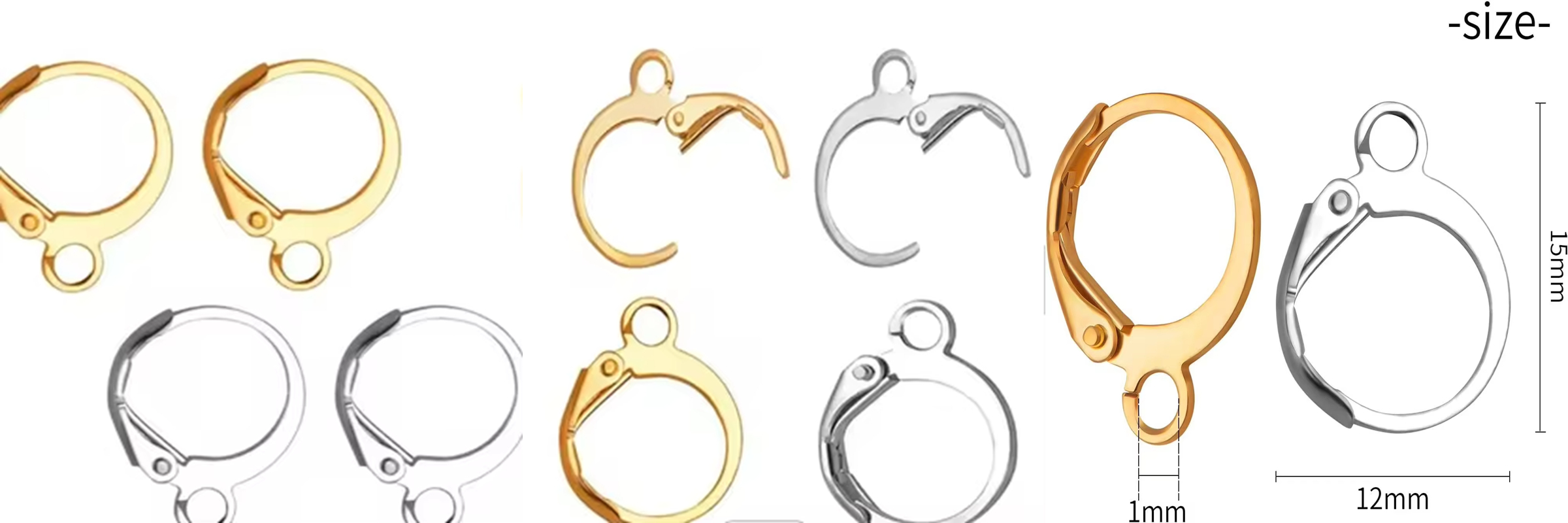 Hypoallergenic Stainless Steel French Earring Ear Clasps Base
