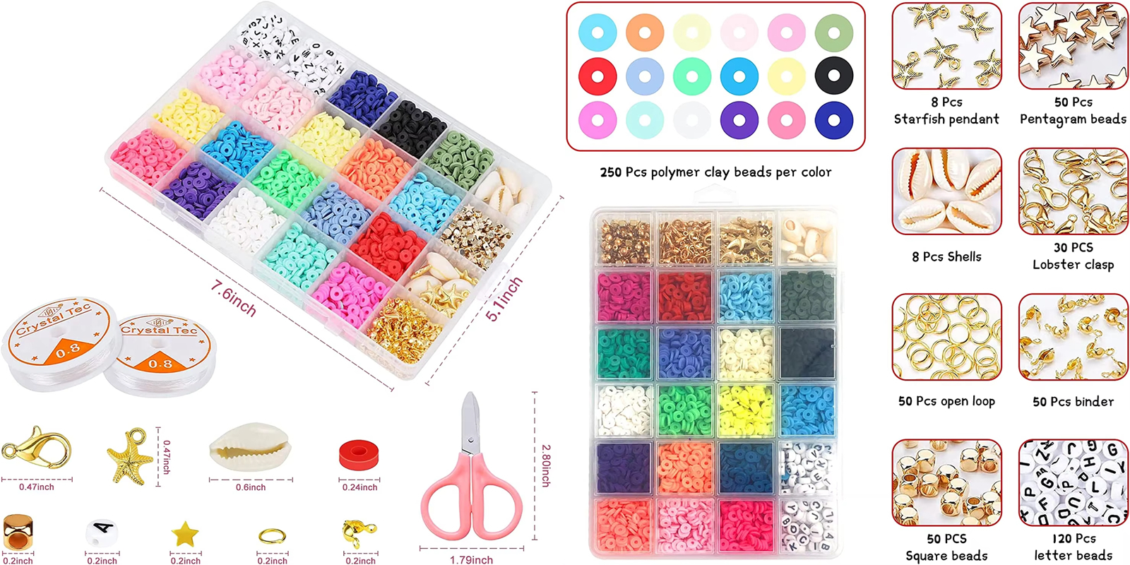 Heishi Clay Bead Bracelet Kit
