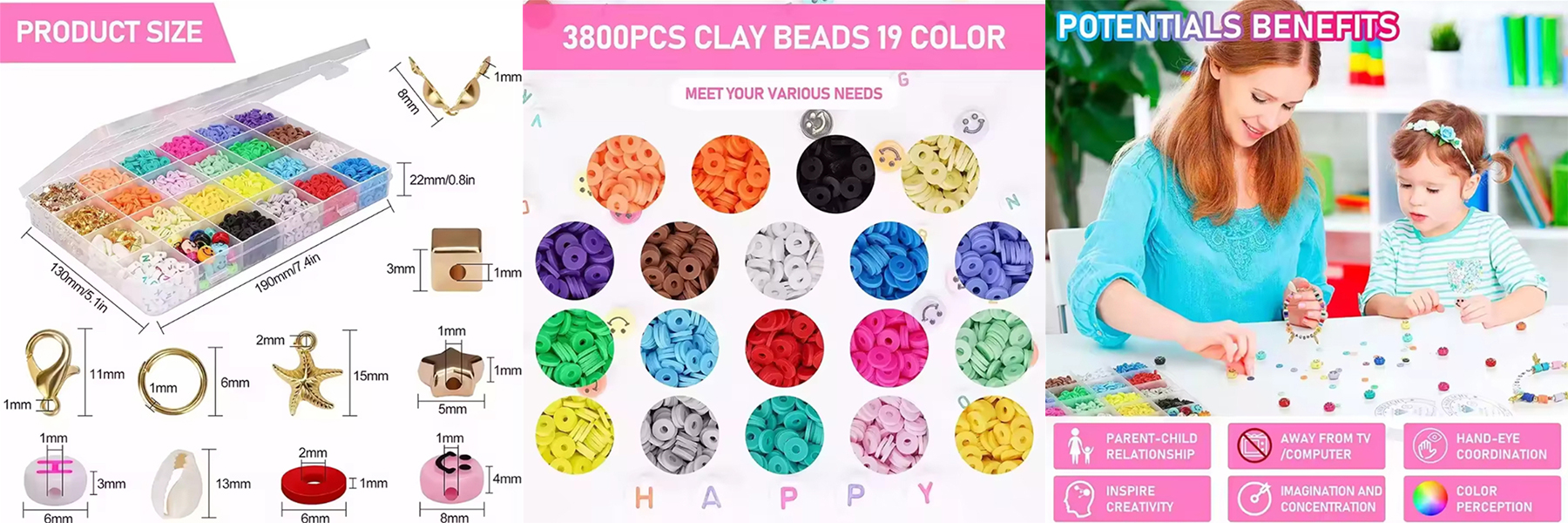 Factory Wholesale 6mm Polymer Clay Beads Kits