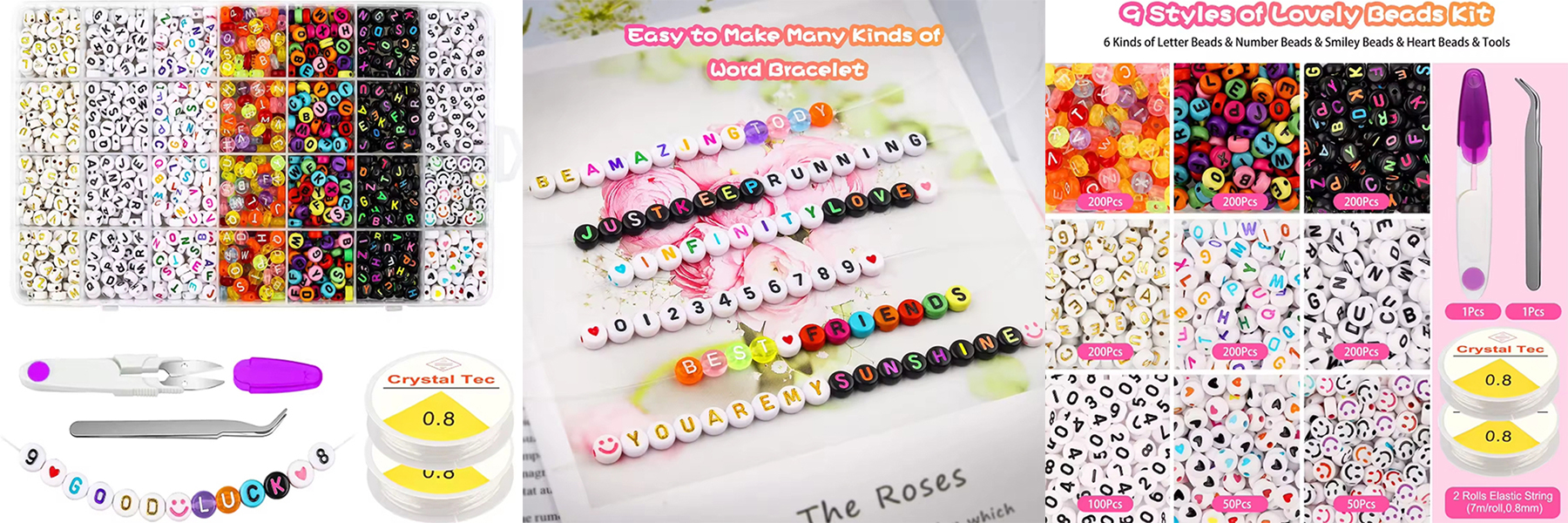 Factory Direct selling 7x4mm Letter Beads Kit