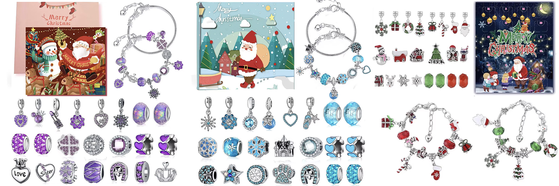 Charm Bracelet Making Kit Crystal Beads Jewelry Making Christmas GIfts