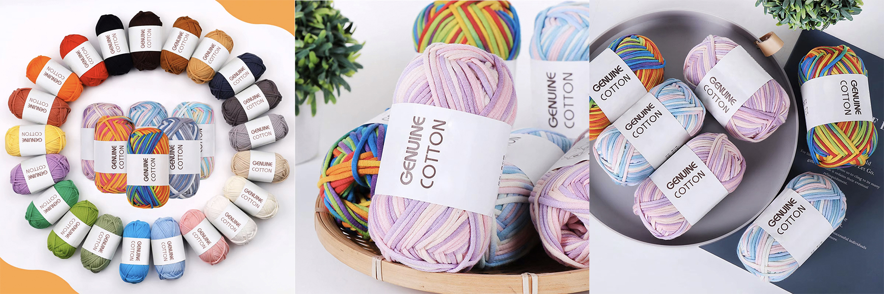 50g/roll 68% Cotton 32% Nylon Yarn Chunky Hollow Yarn DIY Crochet Yarn