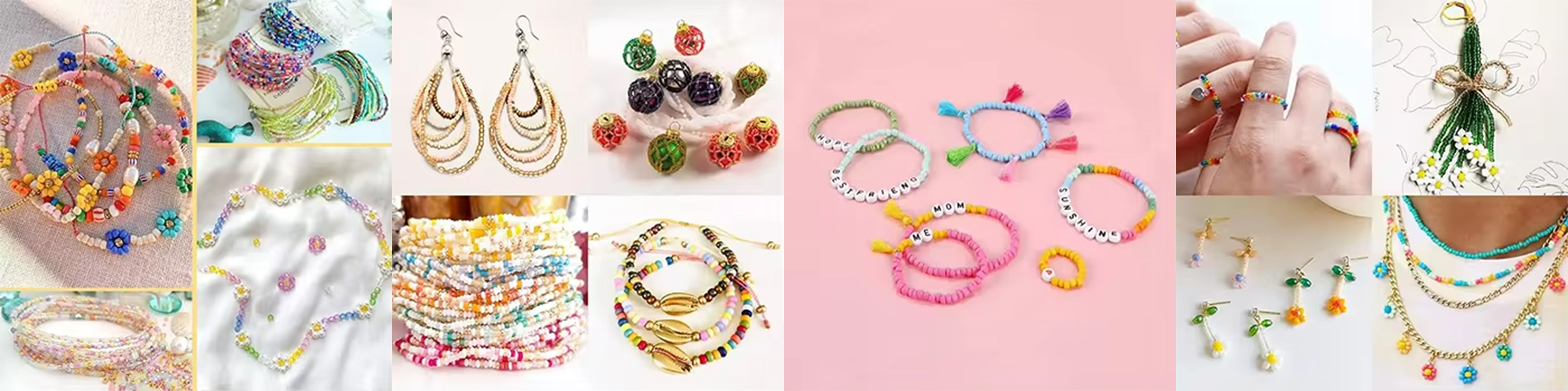 Wholesale Sell DIY Name Jewelry Kits Glass Seed Beads Letter Beads Set