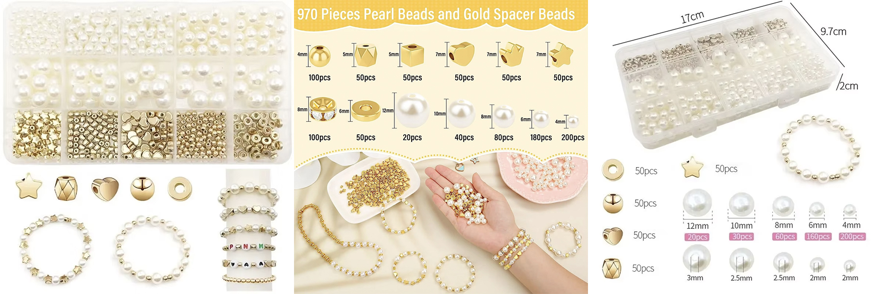 Factory Direct Selling Acrylic White Pearl Beads Set Supplier