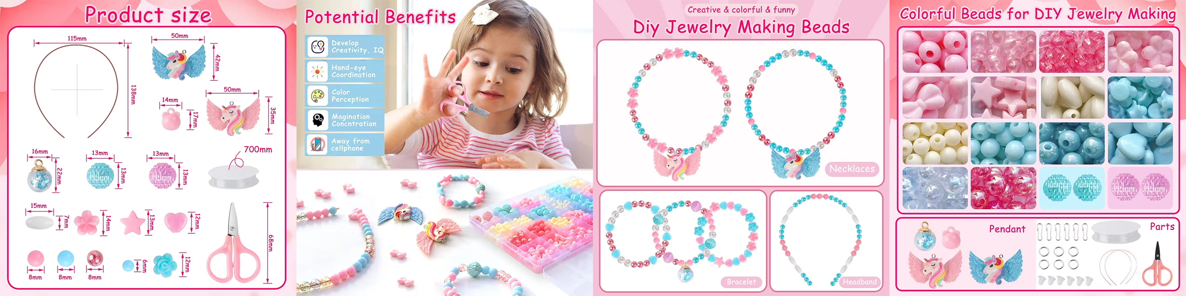 Factory Wholesale Kids Bracelet Jewelry Art Craft Kits