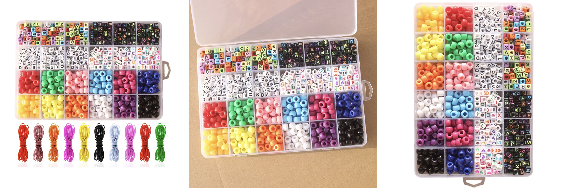 Wholesale Sell Color Hole Beads 6MM Letter Kit