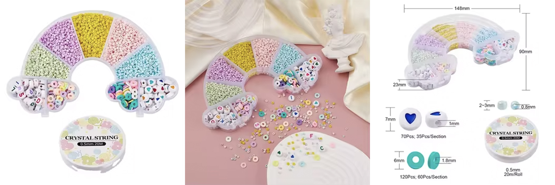 Colorful Flat Round Small Glass Seed Beads DIY Jewelry Kits Wholesale