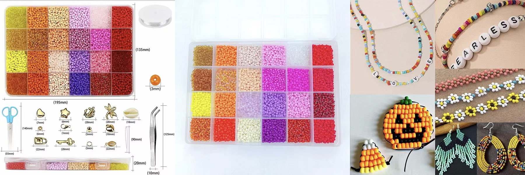 Wholesale Colorful Seed Mini Beads Set