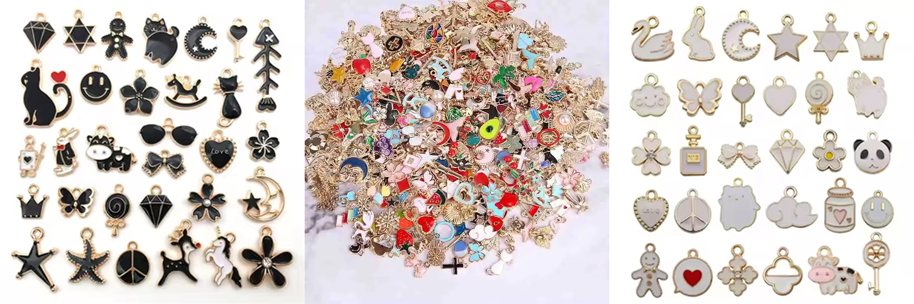 Wholesale Sell Bulk Charms Gold Plated Enamel Pendants