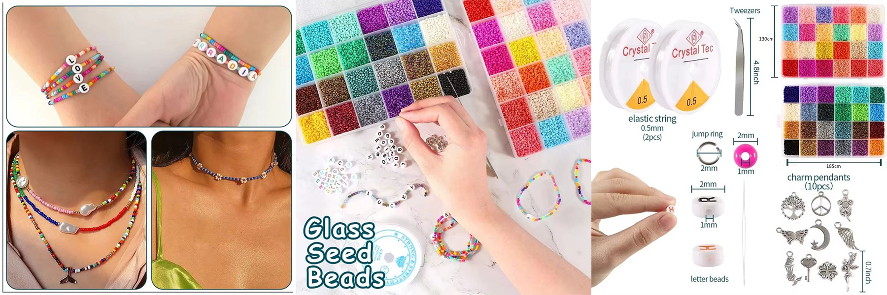 Factory Wholesale Sell 48 color Czech Glass Seed Bead Kits