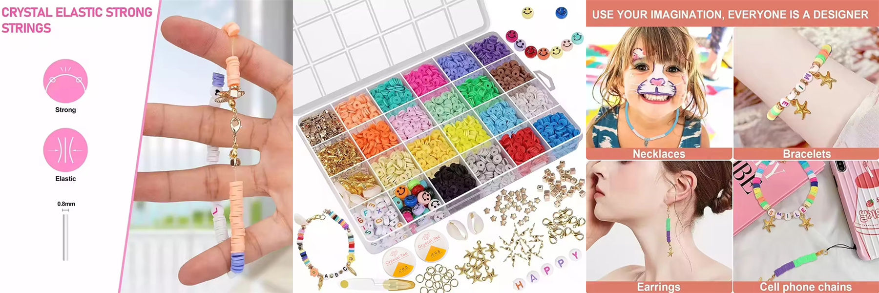 Factory Wholesale 6mm Polymer Clay Beads Kits