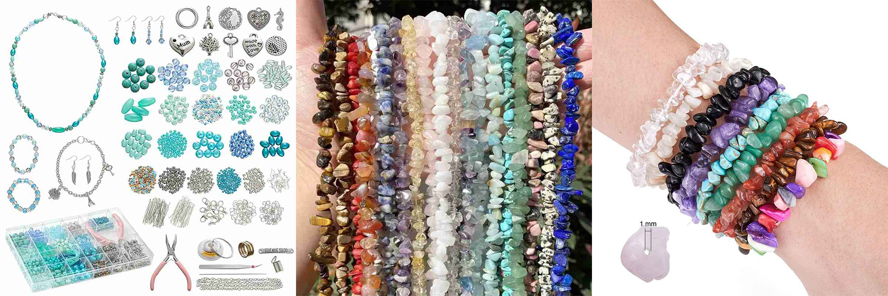 Complete Set Wholesale Sell Irregular Natural Stone Jewelry Kit