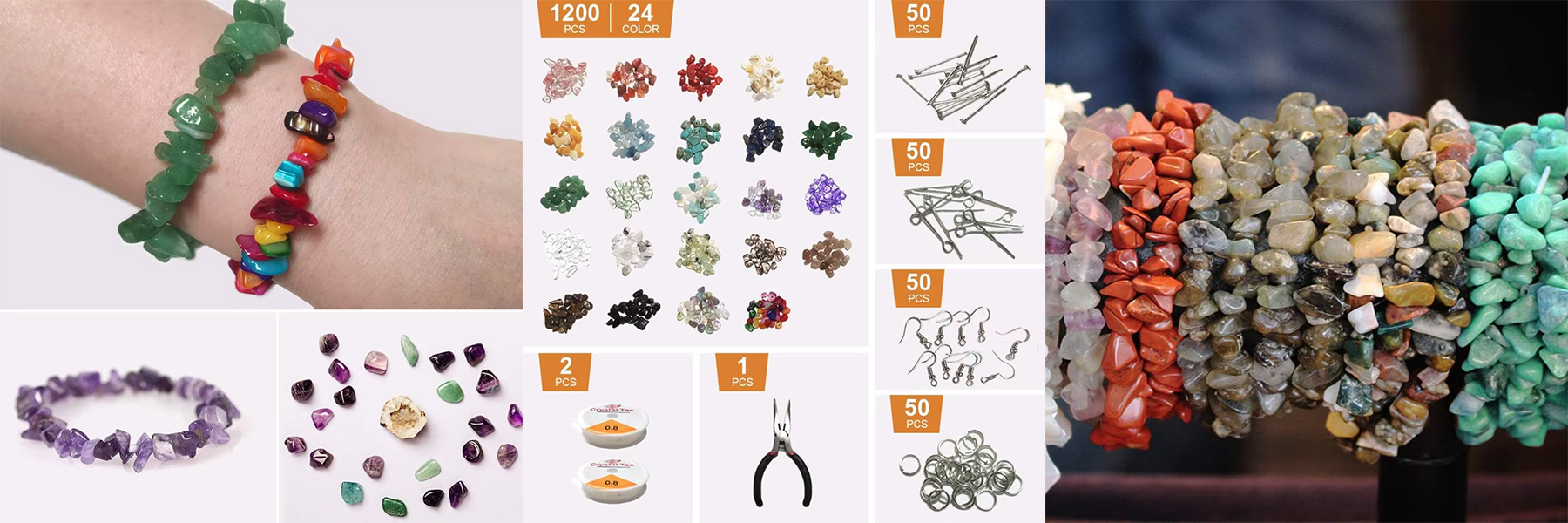 Factory Wholesale 24 Colors Natural Small Gemstone Set