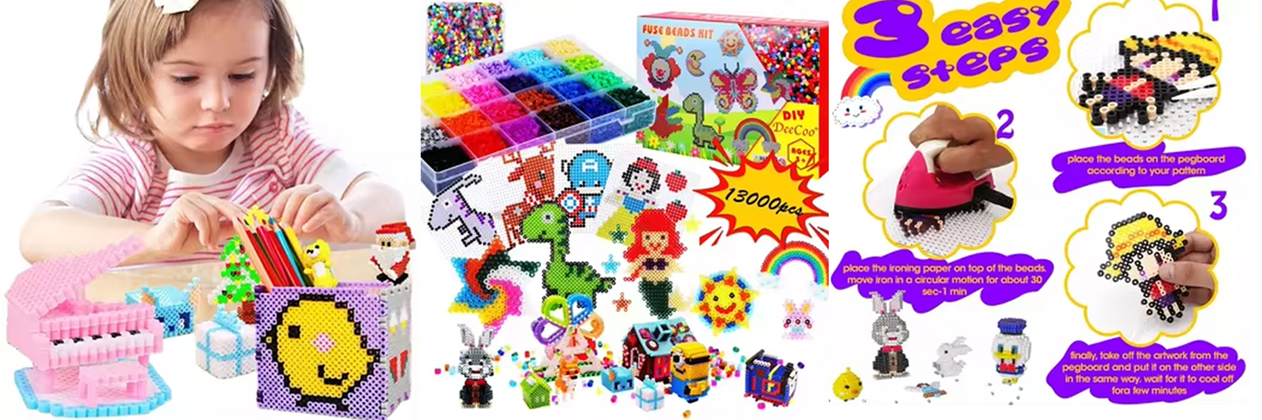 Factory Direct Selling 24 Colors Hama Beads 2.5/5 mm Ironing Beads Set