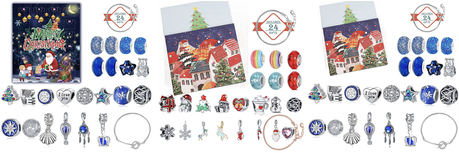 Charm Bracelet Making Kit Crystal Beads Jewelry Making Christmas GIfts