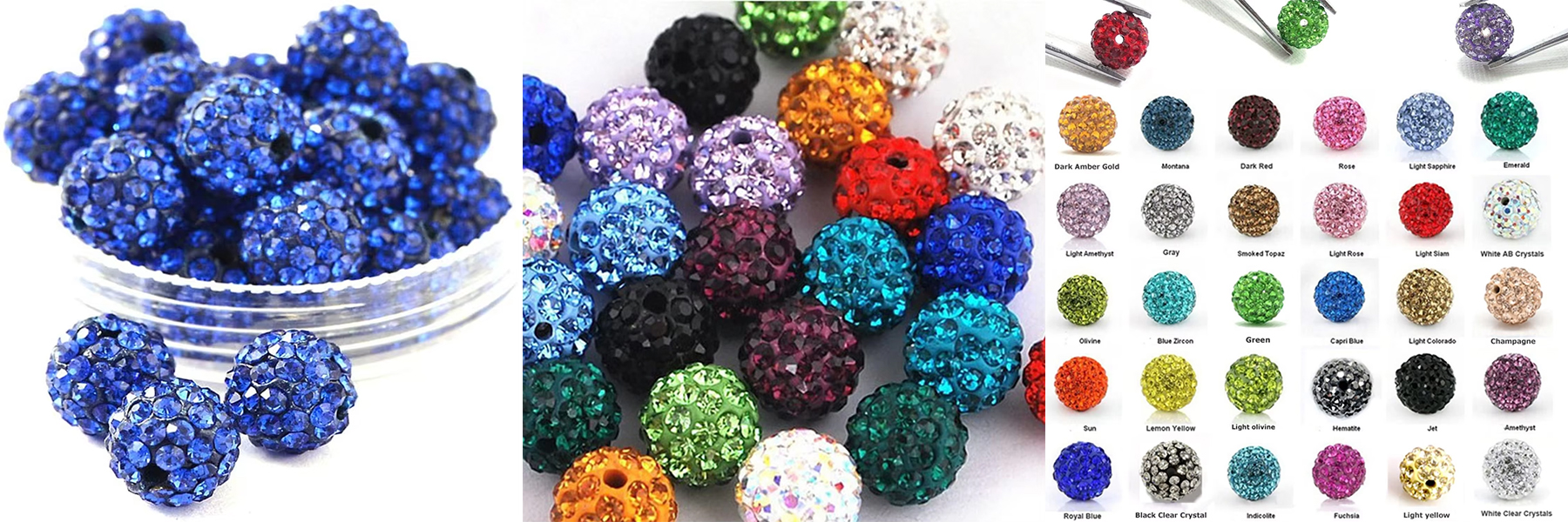 Hot Sell 10 mm Color Shambhala Clay Full Drill Balls Jewelry Wholesale