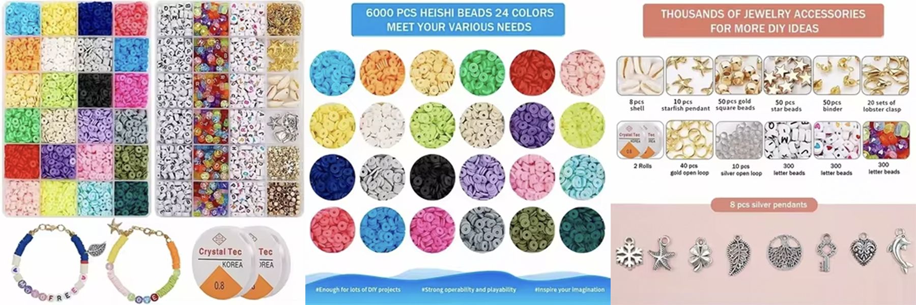 Factory Direct Selling Batch DIY Soft Ceramic Beads Bracelet Set