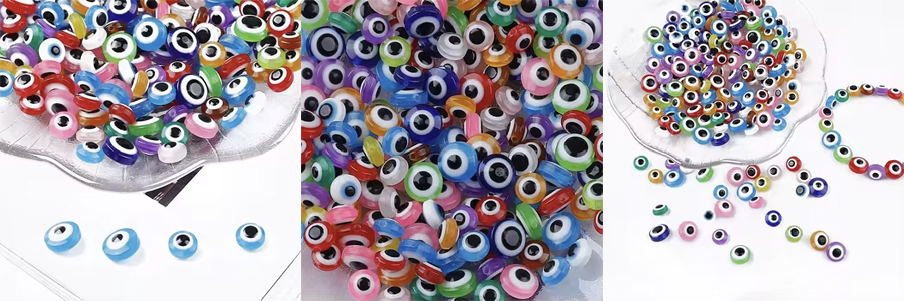 5*8mm Round Glass Eye Loose Beads DIY Bracelet Necklace Amulet Beads