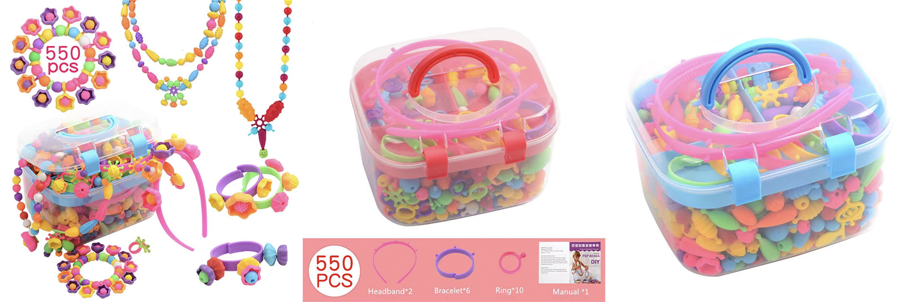Sale at Wholesale Price POP Plastic Beads Kit for Kids Funny Toy
