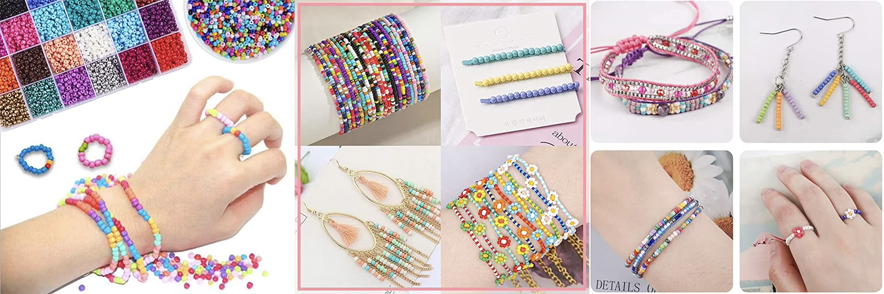 Factory Wholesale Glass Seed Beads Rice Beads Kits